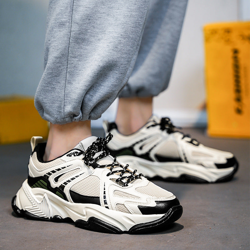 Herren Mesh Laufschuhe in Übergröße mit dicker Sohle | Ideal für den Frühling