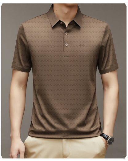 Herren Ice Silk T-Shirt mit kurzen Ärmeln Ideal für den Sommer