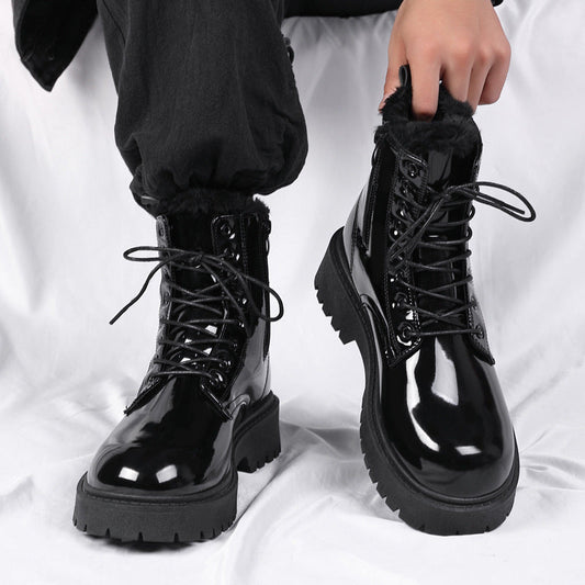 Herren Leder Motorrad Arbeitsstiefel | Ideal für den Winter
