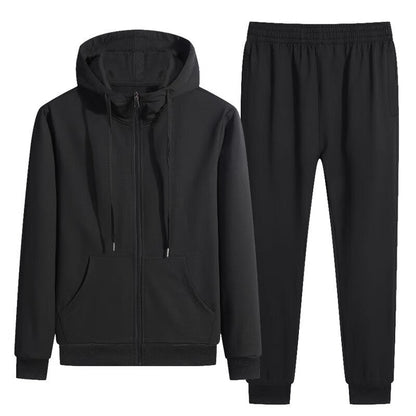 Herren Strickjacke mit Stehkragen und Reißverschluss sowie Jogginghose Ideal für den Herbst