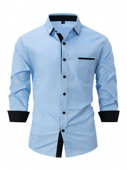 Baumwollhemd mit Streifen und Slim Fit | Ideal für Frühling und Herbst