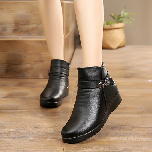 Warme Stiefeletten mit Seitlichem Reißverschluss Ideal für den Winter