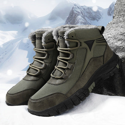 Herren Wasserdichte High-Top Winterstiefel mit Isolierung | Ideal für den Winter