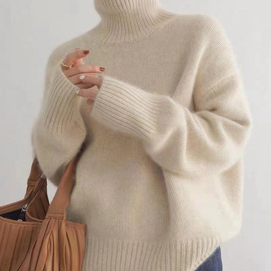 Damen dicker Rollkragenpullover | Ideal für Herbst und Winter
