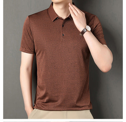 Bedrucktes Ice Silk Kurzarmshirt | Ideal für den Sommer