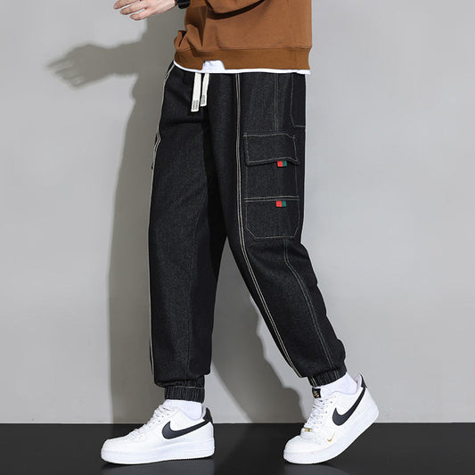 Herren Lockere Arbeitsjeans mit Reißverschluss | Ideal für den Frühling