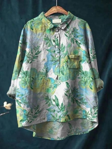 Bluse mit Blumenmuster aus leichtem Stoff | Ideal für Frühling und Sommer