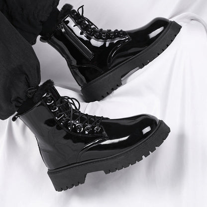 Herren Leder Motorrad Arbeitsstiefel | Ideal für den Winter