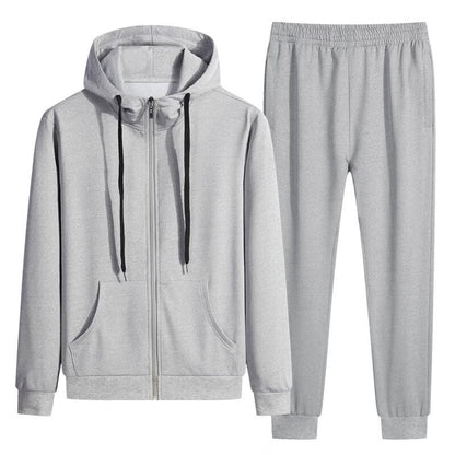 Herren Strickjacke mit Stehkragen und Reißverschluss sowie Jogginghose Ideal für den Herbst