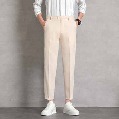 Herren Hochtaillierte Hosen mit Geradem Bein I Ideal für Frühling und Herbst