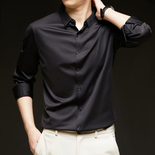 Herren Slim Fit Langarm Hemd mit Knopfleiste – Ideal für den Herbst