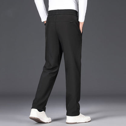 Herren Fleecegefütterte Business-Hose mit Geradem Schnitt | Ideal für den Winter