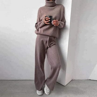 Weiches Strick-Sweater und Hose Set | Ideal für den Winter