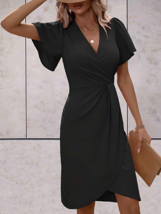 Figurbetontes Kleid mit fließenden Ärmeln | Perfekt für Frühling & Herbst