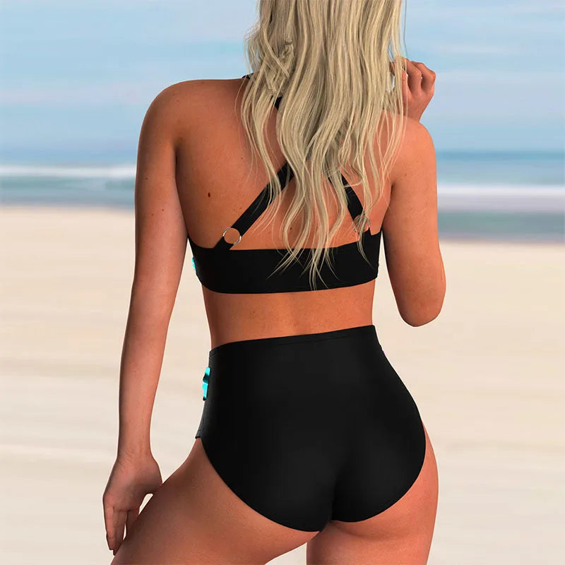 Damen-Bikini-Set mit verstellbaren Trägern und schnelltrocknendem Stoff
