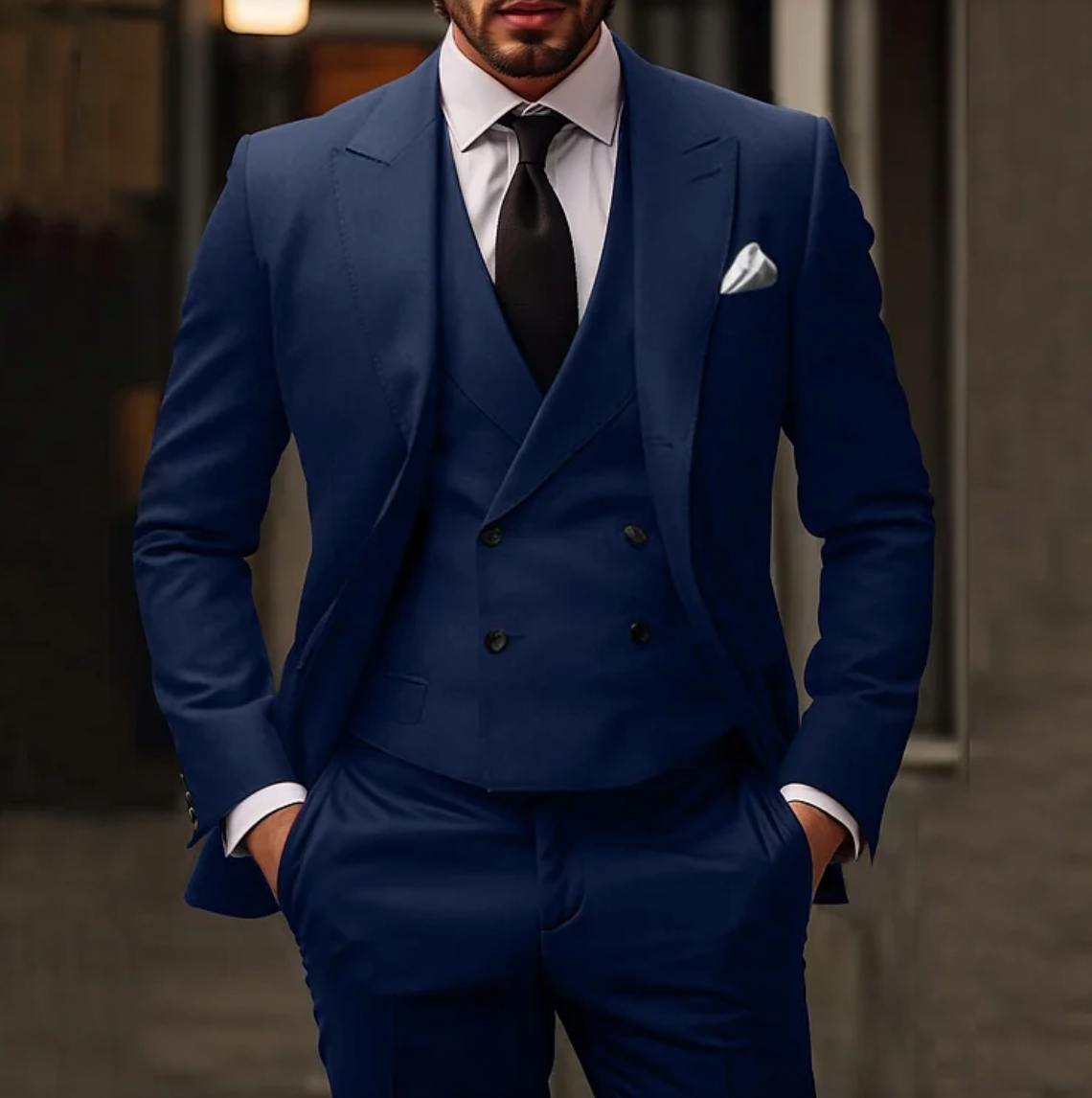Dreiteiliges Herrenanzug Set Mit Blazer, Weste und Hose | Ideal Für Alle Jahreszeiten