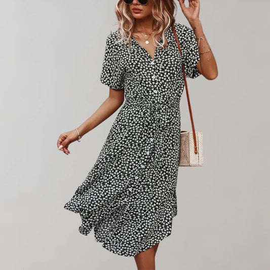 Leichtes Midi-Kleid mit Fließendem Schnitt | Ideal für Frühling und Sommer