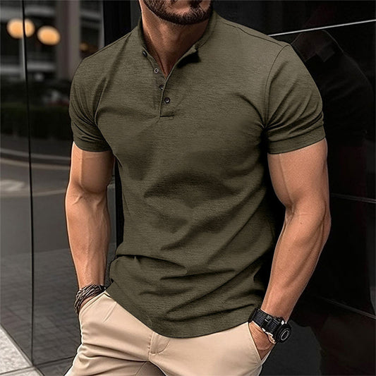 Herren Kurzarm-Polo-Shirt mit Knopfleiste am Kragen | Ideal für Frühling und Sommer