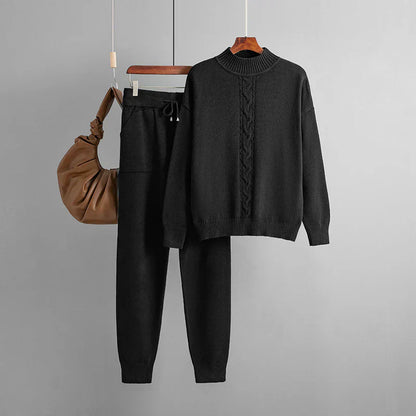 Strick-Set mit Rollkragen und Hose | Ideal für den Winter