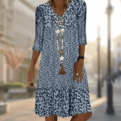 Elegantes Midi-Kleid mit schmeichelhaftem Schnitt | Ideal für Frühling und Herbst