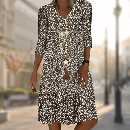 Elegantes Midi-Kleid mit schmeichelhaftem Schnitt | Ideal für Frühling und Herbst