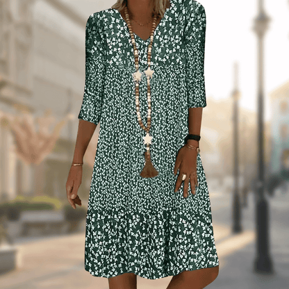 Elegantes Midi-Kleid mit schmeichelhaftem Schnitt | Ideal für Frühling und Herbst