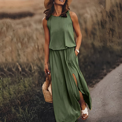 Ärmelloses Maxikleid im Retro-Stil | Perfekt für Frühling und Sommer