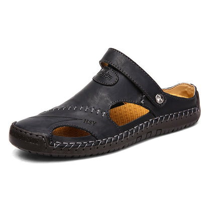 Herren Handgenähte Leder-Sandalen mit Atmungsaktivem Design | Ideal für den Sommer