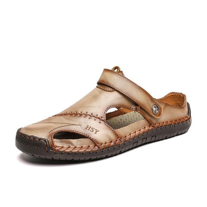Herren Handgenähte Leder-Sandalen mit Atmungsaktivem Design | Ideal für den Sommer