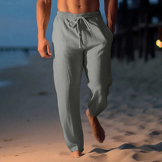Leichte Leinenhose mit Atmungsaktivem Stoff für Herren Ideal für den Sommer