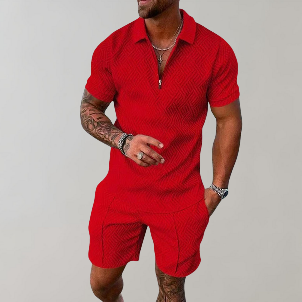 Herren Polo-Shirt und Shorts Sommer-Set | Ideal für den Sommer