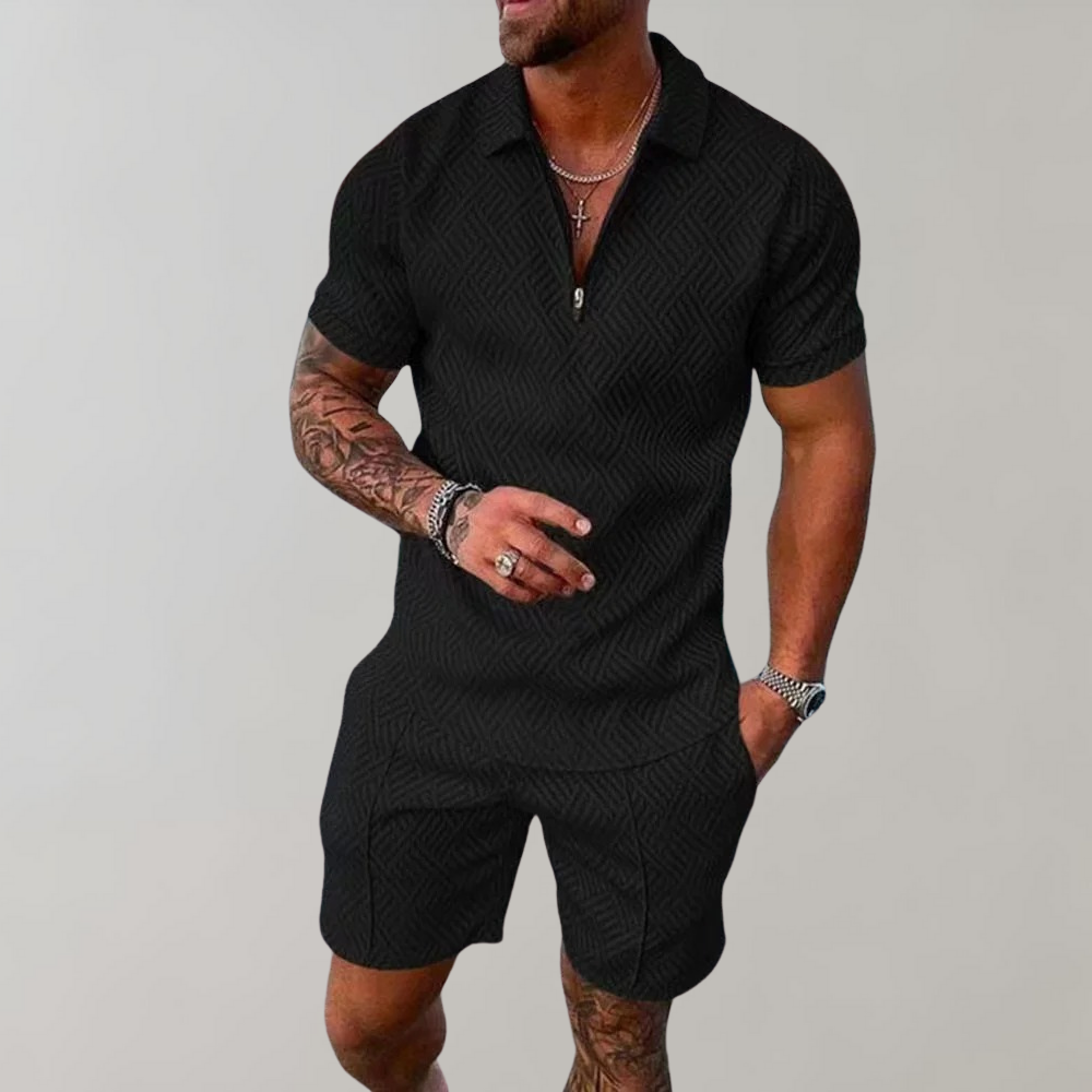 Herren Polo-Shirt und Shorts Sommer-Set | Ideal für den Sommer