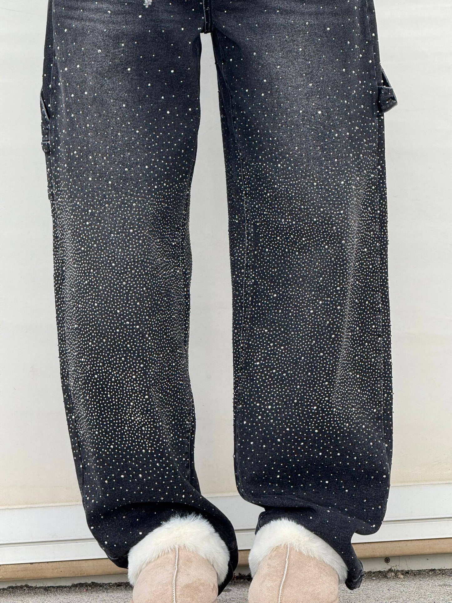 Weite Ballon-Jeans mit Strassdetails | Ideal für Frühling und Herbst