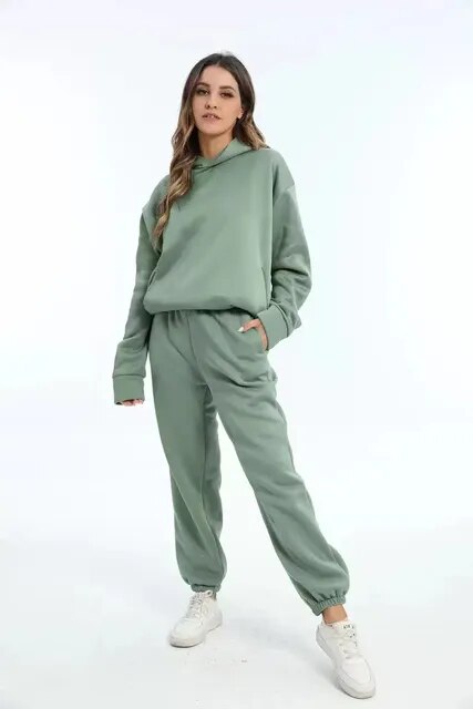 Warmes Hoodie- und Jogginghosen-Set für Damen | Ideal für den Winter
