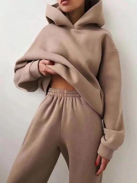 Warmes Hoodie- und Jogginghosen-Set für Damen | Ideal für den Winter