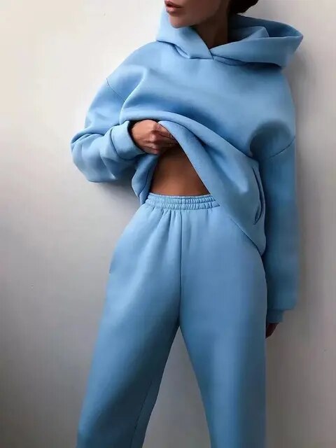 Warmes Hoodie- und Jogginghosen-Set für Damen | Ideal für den Winter