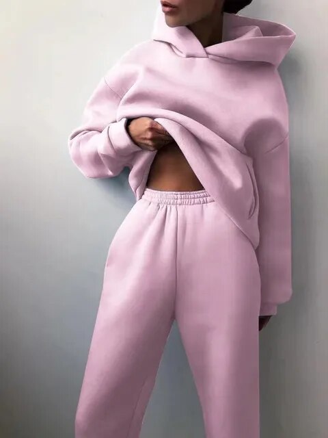 Warmes Hoodie- und Jogginghosen-Set für Damen | Ideal für den Winter