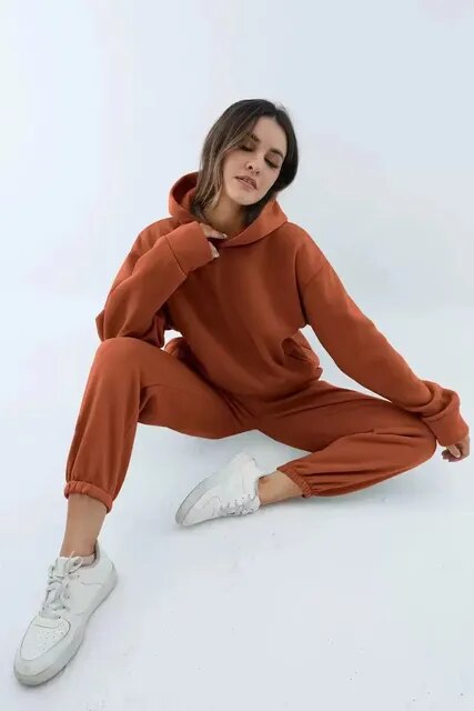 Warmes Hoodie- und Jogginghosen-Set für Damen | Ideal für den Winter