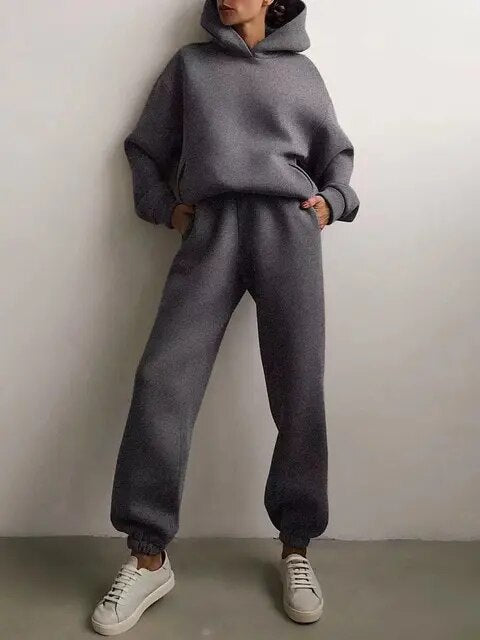 Warmes Hoodie- und Jogginghosen-Set für Damen | Ideal für den Winter