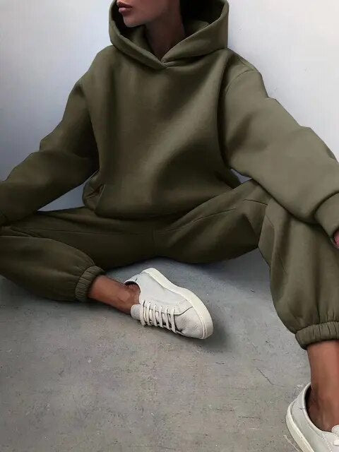 Warmes Hoodie- und Jogginghosen-Set für Damen | Ideal für den Winter
