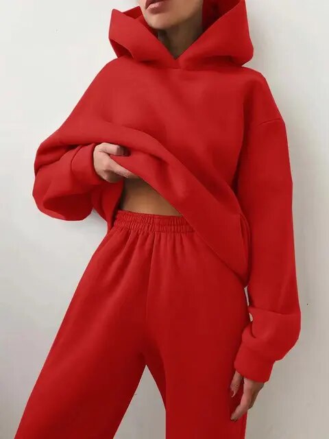 Warmes Hoodie- und Jogginghosen-Set für Damen | Ideal für den Winter