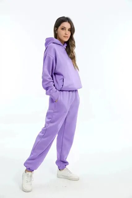 Warmes Hoodie- und Jogginghosen-Set für Damen | Ideal für den Winter