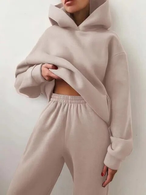 Warmes Hoodie- und Jogginghosen-Set für Damen | Ideal für den Winter