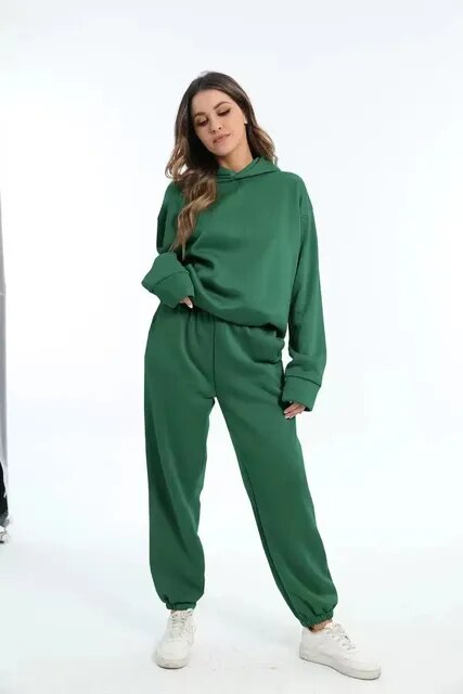 Warmes Hoodie- und Jogginghosen-Set für Damen | Ideal für den Winter