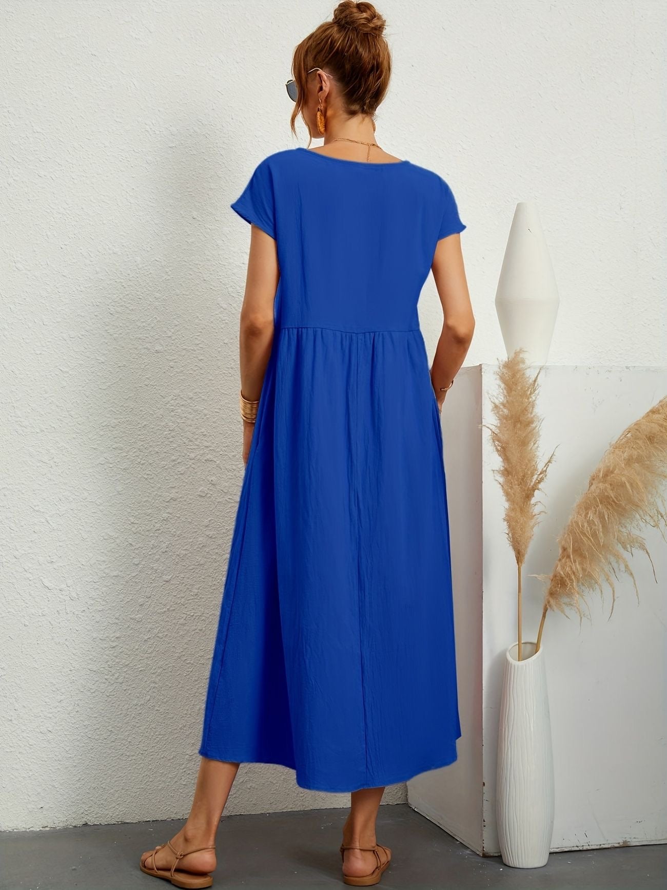 Midi-Kleid mit Eleganter Passform und Weichem Stoff | Ideal für Frühling und Sommer