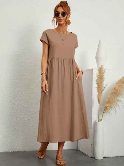 Midi-Kleid mit Eleganter Passform und Weichem Stoff | Ideal für Frühling und Sommer