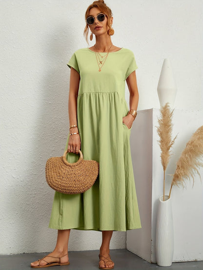 Midi-Kleid mit Eleganter Passform und Weichem Stoff | Ideal für Frühling und Sommer