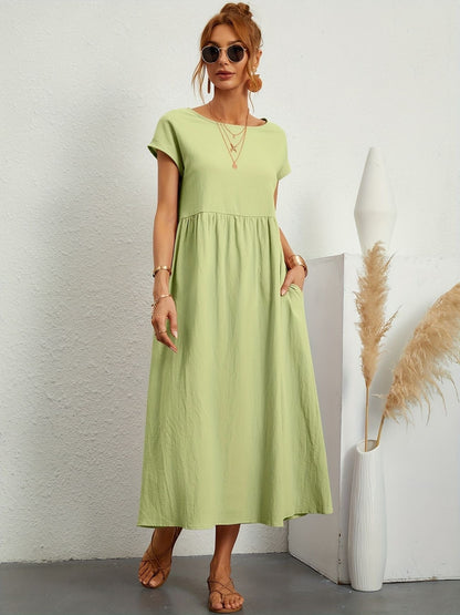 Midi-Kleid mit Eleganter Passform und Weichem Stoff | Ideal für Frühling und Sommer
