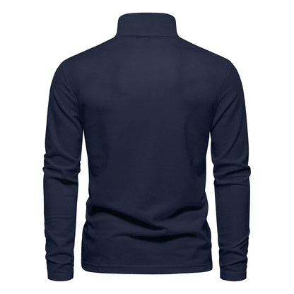 Herren Langarm Poloshirt mit Atmungsaktivem Stoff Ideal für Frühling und Herbst