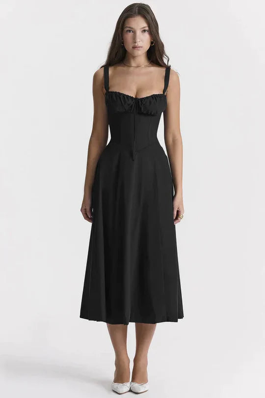 Midikleid mit Korsett und Schnürung | Perfekt für Frühling und Sommer